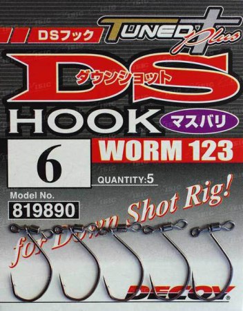 Крючок Decoy Worm 123 DS Hook masubari 5шт 15620189 фото 1