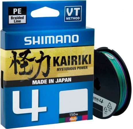 Шнур Shimano Kairiki 4 PE (150 м) цв. Multi Colour