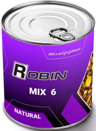 Зерновая смесь Robin MIX-6 900 мл (ж/б) Натурал фото