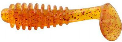 Reins Bubbling Shad 2" 566 Motor Oil Red Flake фото1