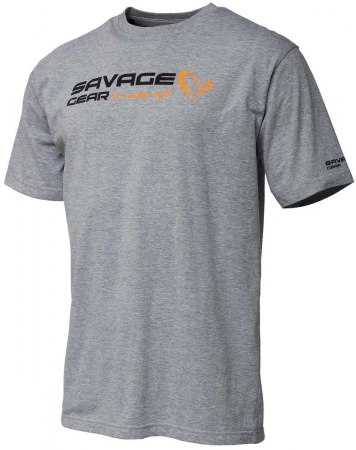 Футболка Savage Gear Signature Logo T-Shirt Grey melange фото