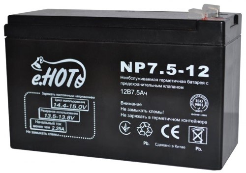 Аккумулятор для эхолота Enot 12В 7.5 Ач (NP7.5-12) фото