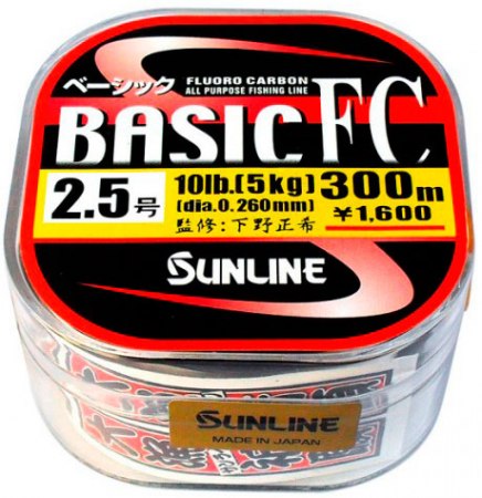 0,285 флюрокарбоновая леска Sunline Basic FC (300 m)