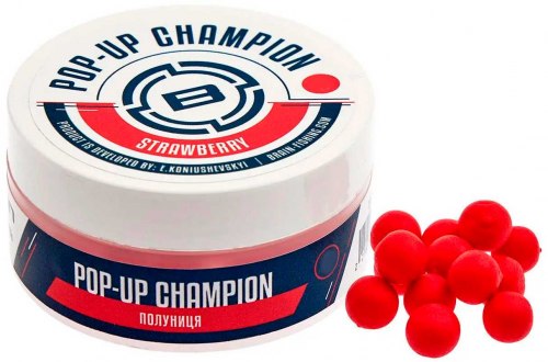 Бойлы Brain Champion Pop-Up Strawberry (клубника) фото