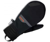 Перчатки-варежки флисовые Simms Windstopper Foldover Mitt Black (отстёгивающиеся) цвет черный