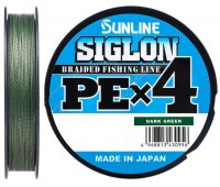 0.27/#2.5 Шнур Sunline Siglon PE х4 темно-зеленый (150m) 18.5кг (40Lb)