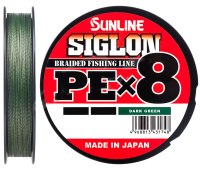 0.223мм/#1.7 Шнур Sunline Siglon PE х8 темно-зеленый (300 м) 13 кг (30 Lb)