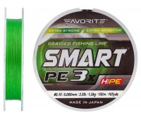 ∅0.076 (#0.2) Шнур Favorite Smart PE 3x (150м) 1.9кг l.green