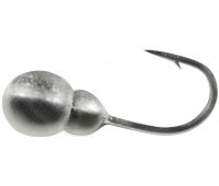Мормышка вольфрамовая Shark Двойной шарик с отверстием (∅3мм 0.3гр) серебро (1шт)