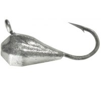 Мормышка вольфрамовая Shark Граненая капля с петелькой (∅2.8мм 0.11гр) серебро (1шт)