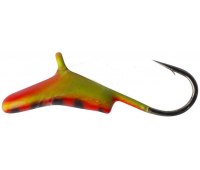 Мормышка вольфрамовая Shark Гольф с петелькой (∅4мм 1гр) желто-красный (1шт)
