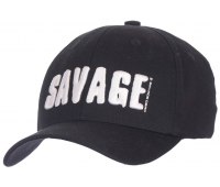 Кепка Savage Gear Simply Savage 3D logo (белое лого) цв. черный