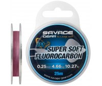 0.25 мм флюорокарбон Savage Gear Super Soft EGI 4.66 кг (25 м) цв. розовый