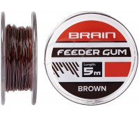 Амортизирующая резина Brain Feeder Gum (5 м) 0.6 мм (цв. коричневый) 8 lb/4 кг