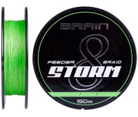 0.14 Шнур Brain Storm 8X (150 м) салатовый 9 кг (20lb)