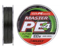 0.27 шнур Select Master PE 100 м темно-зеленый (33 кг)
