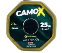 Поводковый материал RidgeMonkey Connexion CamoX Soft Coated Hooklink (25 lb) 20 м