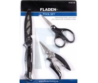Набор Fladen Tool set plier, scissors, pocket knife (кусачки, ножницы, нож)
