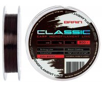 0.35 мм леска Brain Classic Carp Line 10.7 кг (25lb) 300 м (цвет темно-коричневый)