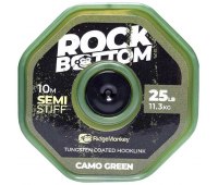 Поводковый материал RidgeMonkey Connexion Rock Bottom Tungsten Semi Stiff Coated Hooklink (25 lb) 10 м Camo Green