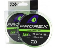 0.08 Шнур Daiwa Prorex UL Braid PE (135 м) салатовый 1.78 кг (#0.25)