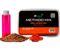 Прикормка Метод Микс Robin High Attractive Krill-Robin Red (400 гр) Криль (с ликвидом)