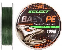 ∅0.10 мм Шнур Select Basic PE 100 м (темно зеленый) 4.8 кг
