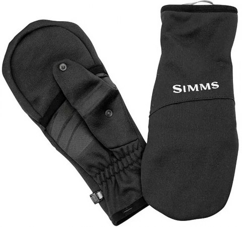 Перчатки-варежки флисовые Simms Freestone Foldover Mitt Black фото