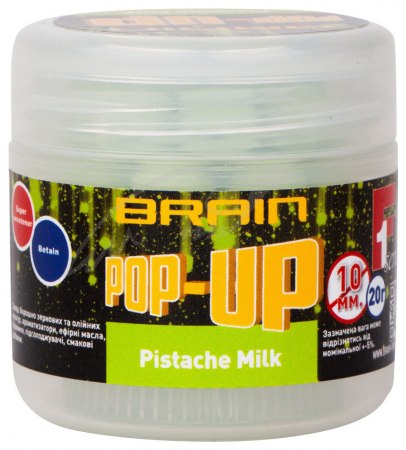 Бойлы Brain Pop-Up F1 Pistache Milk (фисташки) 10 мм (18580412) фото