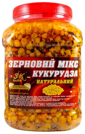 Зерновая смесь 3KBaits Зерновой Микс Кукуруза (натуральний) фото