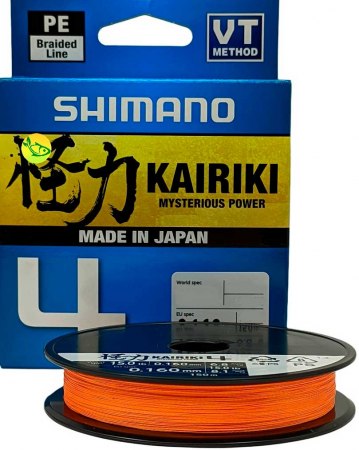 Шнур Shimano Kairiki 4 PE (150 м) Hi-Vis Orange фото