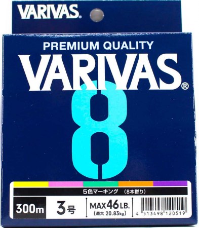 #3.0 Шнур Varivas PE Line Multi Color X8 300 м фото