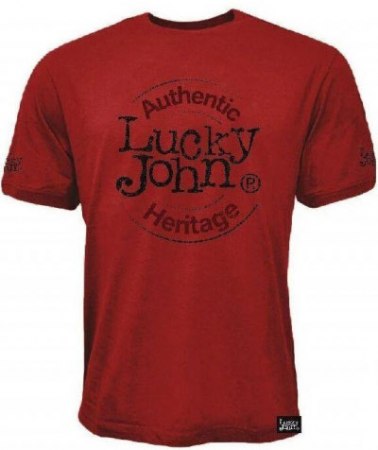 Футболка Lucky John (100% хлопок) цв.красный (AM-157) фото