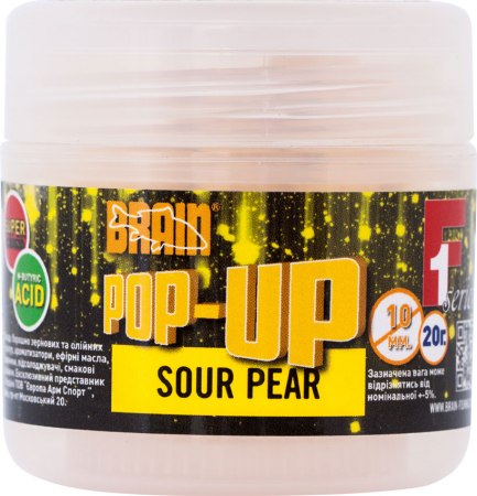 Бойлы Brain Pop-Up F1 Sour Pear (груша) 10 mm 20 gr Фото 1