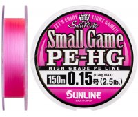 0.076 Шнур Sunline Small Game PE-HG розовый (150 м) 1.6 кг (3 Lb)