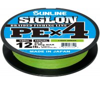 0.242/#2.0 Шнур Sunline Siglon PE х4 салатовый (300 м) 15.5 кг (35 Lb)