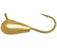 Мормышка вольфрамовая Shark Капля, с ушком (∅2.5мм 0.267гр) золото (1шт)