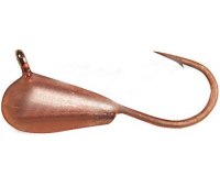 Мормышка вольфрамовая Shark Капля, с ушком (∅2мм 0.15гр) медь (1шт)