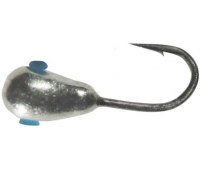 Мормышка вольфрамовая Shark Капля, с отверстием (∅2мм 0.15гр) серебро (1шт)