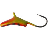 Мормышка вольфрамовая Shark Гольф с петелькой (∅2.5мм 0.1гр) красно-желтая (1шт)