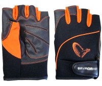 Перчатки Savage Gear ProTec Glove (цв. черный/оранжевый) рыболовные