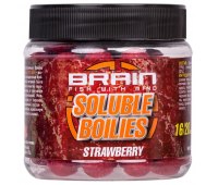Бойлы Brain Hookable Strawberry (Клубника) Soluble 16/20 мм (250 гр)