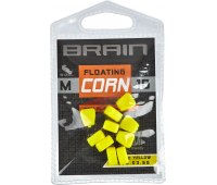 Кукуруза искусственная Brain Fake floating corn Non Flavoured (М) Желтая, флуоресцентная 8мм (10 шт)