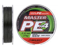 0.32 шнур Select Master PE 100 м темно-зеленый (37 кг)
