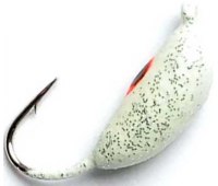 Мормышка вольфрам LJ Банан рижский крашеная с петелькой ∅5 мм (3.1 гр) цв.белый (5 шт)