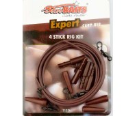 Монтаж Starbaits Stick Rig Kit (4 комлекта) цвет коричневый