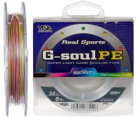 0.128 Шнур YGK G-Soul PE 5 Colors (200 м) 8lb (#0.6) мультиколор