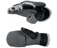 Перчатки-варежки ветрозащитные (отстёгивающиеся) для рыбалки Norfin Aurora Black
