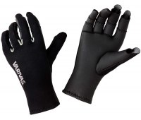Перчатки Varivas Chloroprene Glove3 VAG-19 (три откидных кончика пальцев) цв. черный/серый