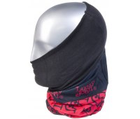Бафф Lucky John (защита лица, шеи, головы) шарф бандана (черно-красный) флис